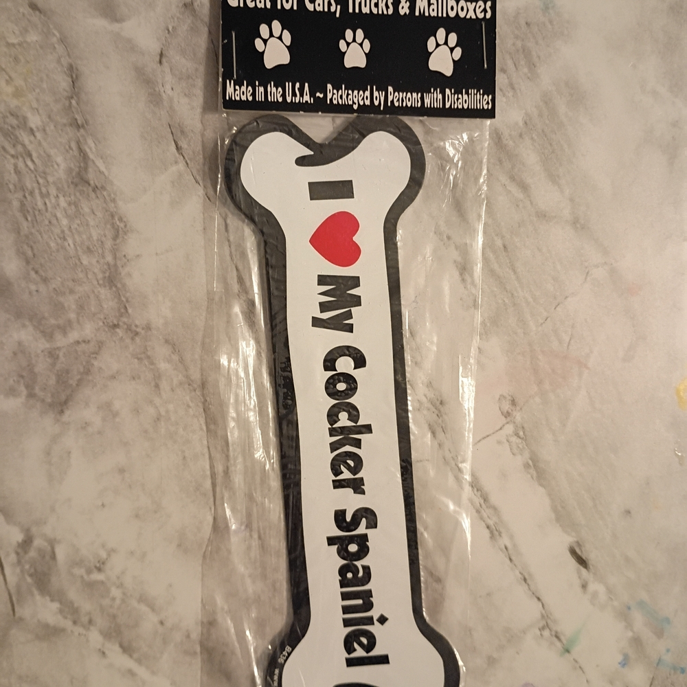 I Love My Jack Russell Bone Magnet